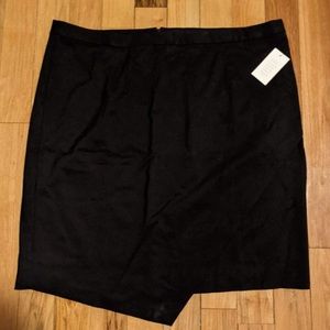 NWT Eloquii Asymmetrical Black Skirt in Size 24